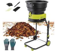 Biotrituratore giardino 2500 W, cippatore elettrico legno, tritura fino 54 mm, velocità 3600 giri/min, lame acciaio reversibili con sacco raccolta per detriti, foglie e rami giardino.,Powercord×50m