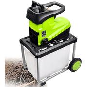 Biotrituratore & Mulcher Elettrico,2800w Di Potenza,Cassone Raccolta 60l,Manopola Regolazione Taglio,Converte Rami E Foglie in Fertilizzante Naturale,Chippers+30mWire