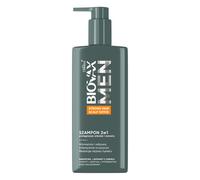 Biovax Men Strong Hair & Scalp Detox Shampoo 2 in 1 per la cura dei capelli e della barba, 200 ml