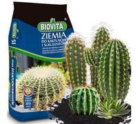 BIOVITA 5L cactus e piante grasse, substrato speciale, substrato multicomponente, terreno per piante, pronto all'uso