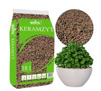 BIOVITA - Argilla espansa granulata per drenaggio, 8-16 mm, argilla espansa granulata per piante da interno, 18 l