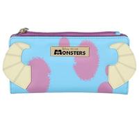 Bioworld Disney Monsters Inc. Sulley 3D Horns - Portafoglio da donna con chiusura a scatto in finta pelle e patta in metallo, Blu, Taglia unica, Frizione