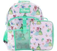 Bioworld Disney Princesses 2-Piece 16" Premium Backpack & Lunch Kit Set For Scho