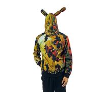 Bioworld Five Nights At Freddy's - Felpa con cappuccio da uomo, a maniche lunghe, con zip intera, Multicolore, Medium