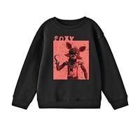 Bioworld Five Nights At Freddy's Foxy In A Red Box - Felpa girocollo nera per ragazzi, nero, Large