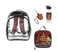 Bioworld Five Nights at Freddy's - Set zaino e portapranzo, 5 pezzi, con borraccia