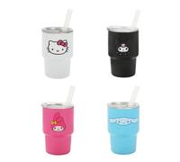 Bioworld Hello Kitty & Friends Character Faces 4-Pack 3 Oz Mini Tumbler Set