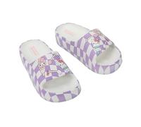Bioworld Hello Kitty & Friends Hello Kitty & My Melody Ice Cream Cones Sandali da donna con piattaforma modellata singola, Viola, Medium