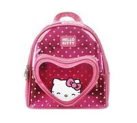 Bioworld Hello Kitty Heart - Mini zaino da donna a pois rosa da 25,4 cm