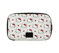 Bioworld Hello Kitty - Organizer da viaggio con cerniera e motivo a diamanti, 24,9 cm, colore: grigio chiaro, Diamante personaggio Hello Kitty, OSFA