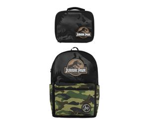 Bioworld Jurassic Park INGEN Camo 17" Backpack and Lunch Tote Set