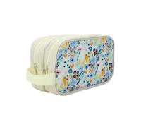Bioworld Kit cosmetico da toilette, Doppio scomparto con stampa floreale, Taglia unica