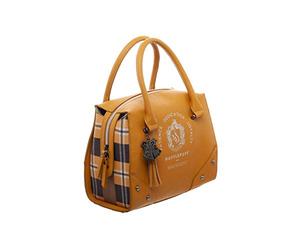 Bioworld Merchandising - Borsa a mano Hufflepuff Plaid Top Harry Potter