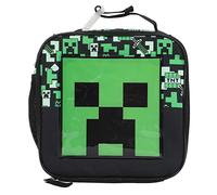 Bioworld Minecraft - Contenitore termico per il pranzo, quadrato, con tasca laterale in rete