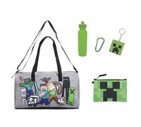 Bioworld Minecraft Monster Battle - Set di borsone con licenza ufficiale, 5 pezzi, regalo da viaggio per bambini, ragazzi e ragazzi