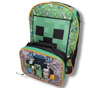 Bioworld Minecraft, zaino per bambini da 40,6 cm con set di borsa