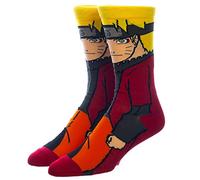 Bioworld - Naruto Shippuden Collection - Naruto Uzumaki 360 Character Crew Socks (Sock Size 10-13)
