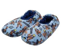 Bioworld Naruto Shippuden Naruto Uzumaki Allover Design Peluche Foderato Antiscivolo Calzini Per Ragazzi E Ragazze, Blu, Large/X-Large