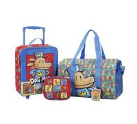 Bioworld Set di valigie Carro On, 3 pezzi e 4 pezzi, Piazze personaggio Dog Man, osfa
