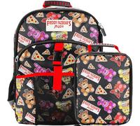 Bioworld Set zaino e portapranzo da 40,6 cm per scuola e viaggio, Five Nights Nero, 16 inches x 12 inches x 5 inches