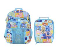 Bioworld Set zaino e portapranzo da 40,6 cm per scuola e viaggio, SpongeBob Blu