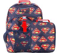 Bioworld Set zaino e portapranzo da 40,6 cm per scuola e viaggio, Superman Logo AOP Navy