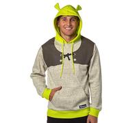 Bioworld Shrek - Felpa con cappuccio e orecchie di tromba 3D sul cappuccio, Marrone, Medium