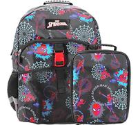 Bioworld Spider-Man Superhero & Webs 40,6 cm Premium Zaino & Lunch Kit Set per Ragazzi