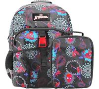 Bioworld Spider-Man Superhero & Webs 40,6 cm Premium Zaino & Lunch Kit Set per Ragazzi