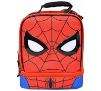 Bioworld Spiderman Drop Bottom Rectangle Lunch Bag, Red with Spider Web Design a