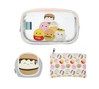 Bioworld Squishmallows Food Squad - Set di 3 beauty case da viaggio, Multicolore, OSFA