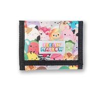 Bioworld Squishmallows - Portafoglio a tre ante in nylon con personaggi, Nero , Taglia unica, Casual