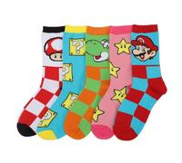 Bioworld Super Mario Bros. - Calzini da adulto, confezione da 5