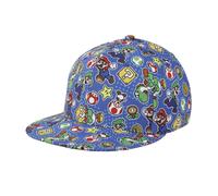 Bioworld Super Mario Bros Cappellino Snapback Baseball Unisex Blu