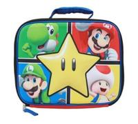 Bioworld Super Mario Rectangle Lunch Bag - Small Insulated Lunch Box with Handle