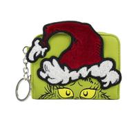 Bioworld The Grinch 3D Face Zip Around Portafoglio Donna, Verde, OSFA
