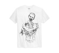 Bioworld Uomo Joker Schizzo Grafico T-Shirt,Bianco,Piccolo