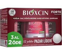 BIOXCIN FORTE Shampoo 3 confezioni risparmio da 300 ml contro la caduta intensa dei capelli - Efficace e veloce - Con Bio Complex B11