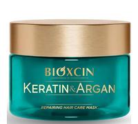 Bioxcin Keratin & Argan, maschera per capelli 225 ml, riparazione intensiva per capelli danneggiati e fragili, lucentezza, morbidezza e anti-perdita di capelli, con BioComplex B11