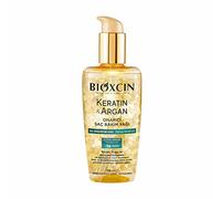 Bioxcin Keratin & Argan - Olio riparante per capelli 150 ml, cura efficace in profondità per capelli danneggiati, con effetto anti-crespe, per tutti i tipi di capelli