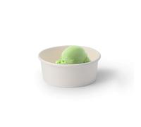 BIOZOYG 1000 Pezzi Coppa gelato di cartone 100 ml bianca - coppette usa e getta senza plastica e riciclabile - coppette dessert bicchieri carta
