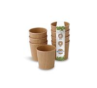 BIOZOYG 25x bicchierini caffè isotermici 100 ml / 4 oz, Ø 62 mm marrone - bicchieri carta a doppio strato e senza plastica - bicchierini caffe carta