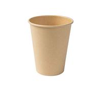 BIOZOYG 50x bicchierini caffè 300 ml / 12 oz, Ø 90 mm marrone - bicchieri carta senza plastica e con materiali sostenibili - bicchierini caffe carta