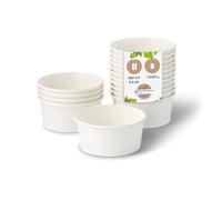 BIOZOYG Bicchieri Carta per Gelato 1000 Pezzi 100 ml Bianco Coppette per Dessert Usa e Getta Rivestite Coppe per Gelato Cartone Bicchieri per Snack Citole Gelato Bicchieri Monouso Yogurt Tiramisu