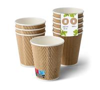 BIOZOYG Bicchieri di cartone 500 pezzi 250 ml / 10 oz, 90 mm - Bicchieri usa e getta per caffè - Bicchieri di cartone per bevande calde - Alternativa ai bicchieri di polistirolo, bicchieri di carta
