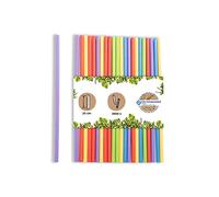 BIOZOYG Cannucce di Carta da 20cm 6mm Ø | Biodegradabili, Colorato Arrotolate Verticalmente | Per Festa e Cocktail | 2800 Pezzi