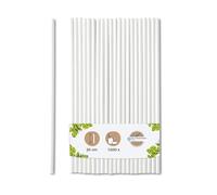 BIOZOYG Cannucce di carta da 20cm cannuccia 5mm Ø I Cannuccia biodegradabile I Cannucce bianche arrotolate verticalmente I Cannucce da festa per cocktail I Cannucce di carta 1500 pezzi