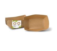BIOZOYG Ciotola di foglio di cartone barca usa e getta con rivestimento organico I piatti da tavola usa e getta biodegradabili I che serve ciotola I To Go snack ciotola 800 ml 500 pezzi