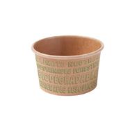 BIOZOYG Coppette da gelato di carta 1000 pezzi I coppetta in cartone Kraft marrone I coppette to go compostabili al naturale I coppette di carta biodegradabile 125 ml