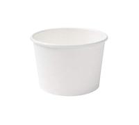 BIOZOYG Coppette Monouso Universali Ecologiche di Cartone per Gelati, Dessert, Finger Food, Antipasti, Snack I 25 Coppe Alimentari bianche senza stampa 400ml / 16oz I Vaschette rotonde compostabili